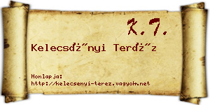Kelecsényi Teréz névjegykártya