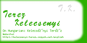 terez kelecsenyi business card